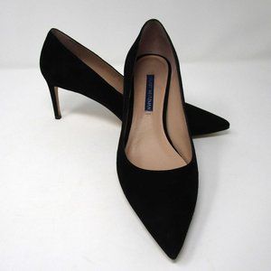 STUART WEITZMAN Leigh Pump Black Suede 6.5